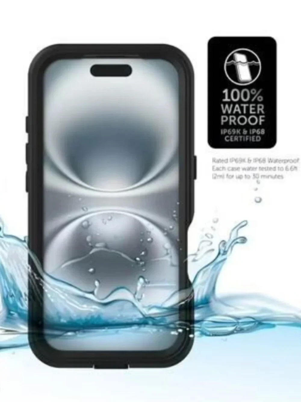 Body Glove Tidal Waterproof Phone Case for iPhone 17 Pro - Black/Clear